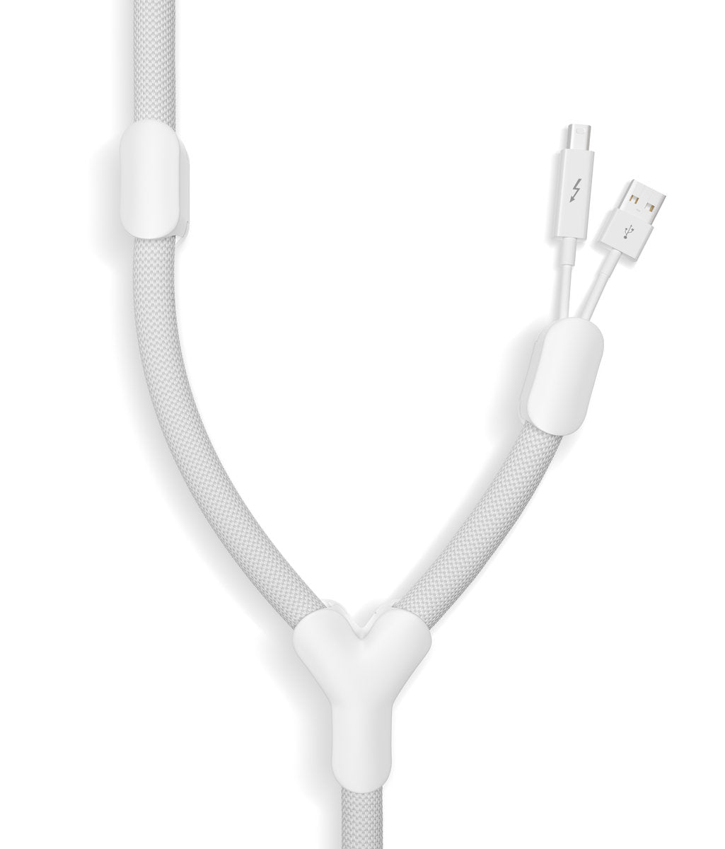 Bluelounge - Soba Cable Director Cord Storage and Organizing Set - White