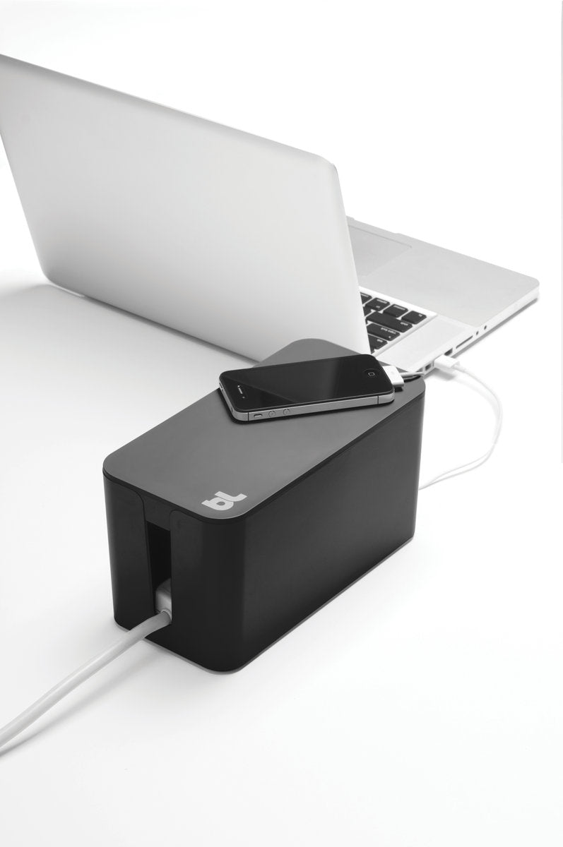 Bluelounge - CableBox Mini Mini Cable Storage Box - Black