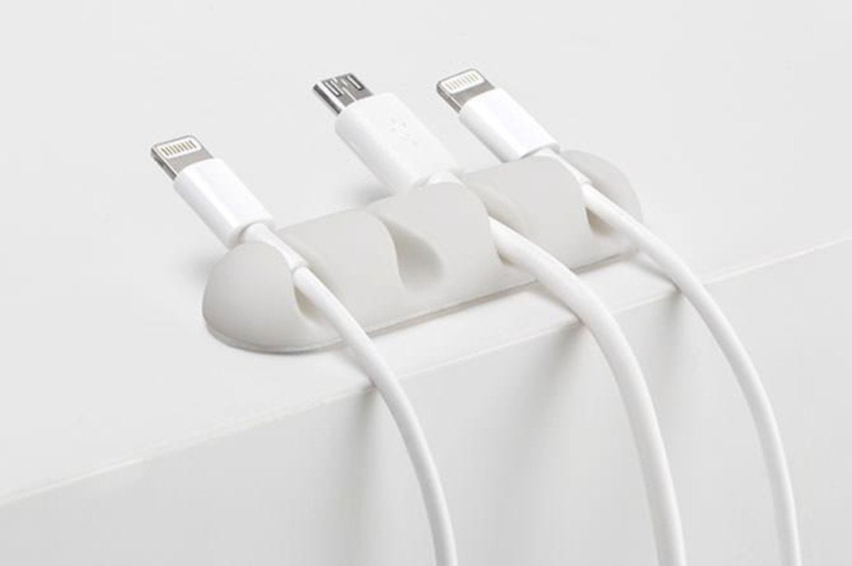 Bluelounge - CableDrop Multi Multi-Slot Cable Organizer - White (Pack of 2)