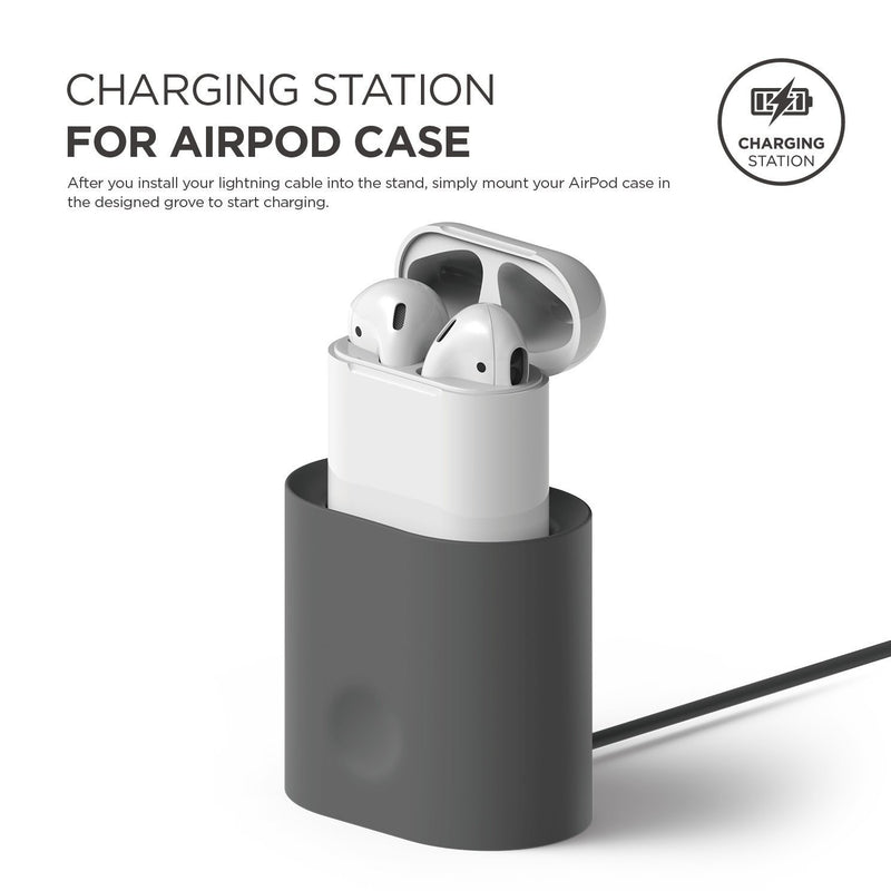 Elago - Airpods 充電盒立架充電座 - 深灰色