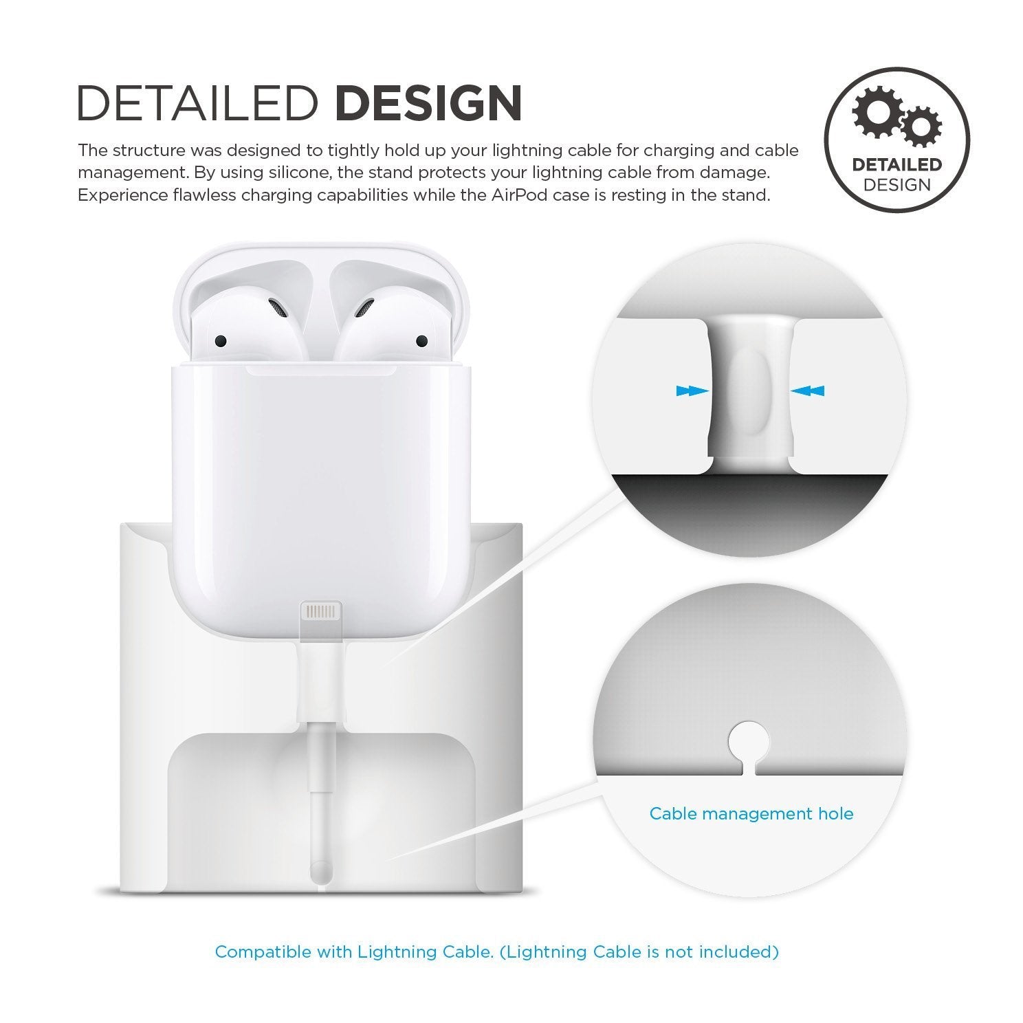 Elago - Airpods Charging Case Stand Charging Stand - White