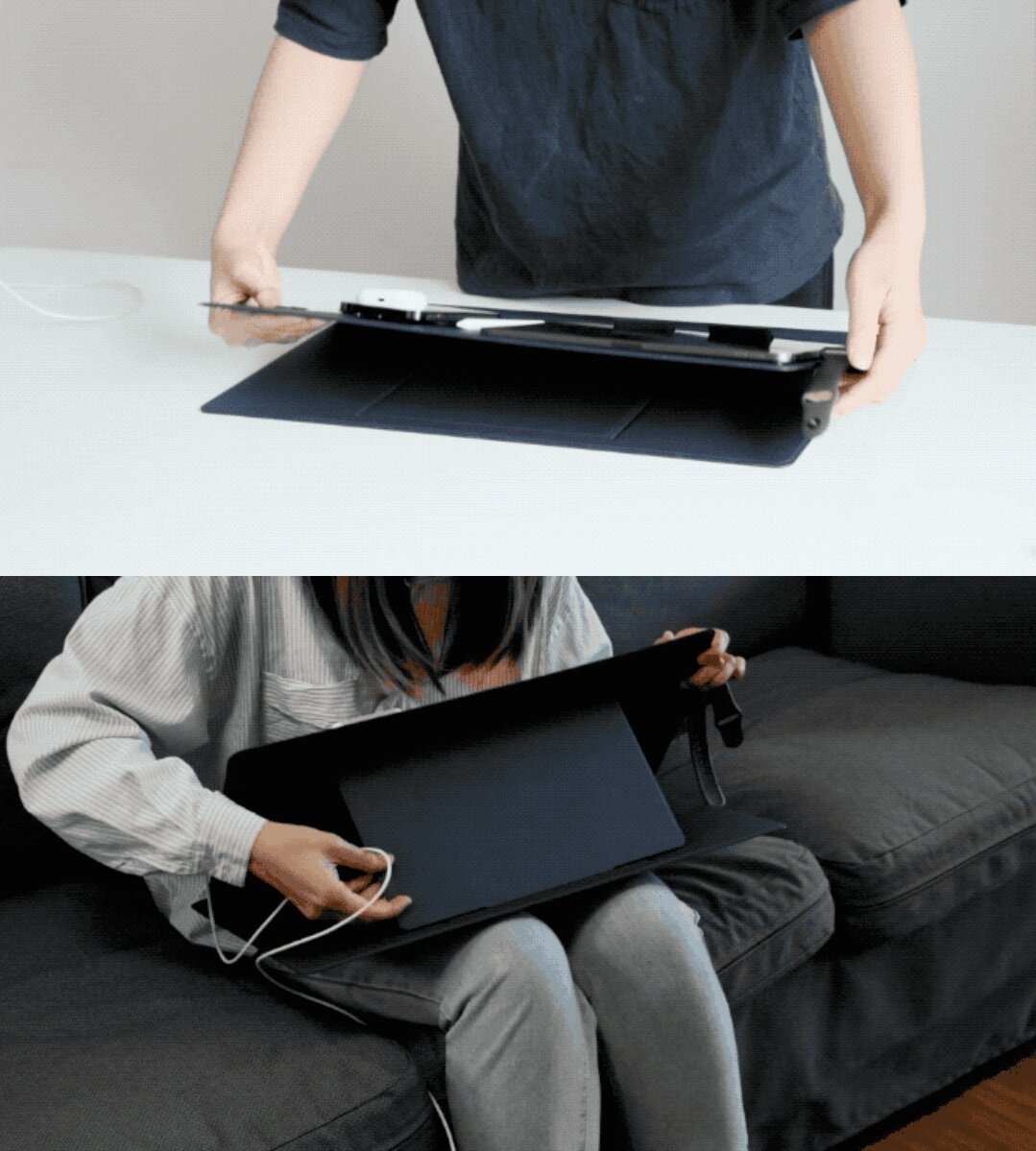 MOFT - Smart Desk Mat | 4-in-1 Stand Desk Mat | Stand | Storage | Magnetic Suction | Hand Rest | Wrist Cushion | NFC Sensor