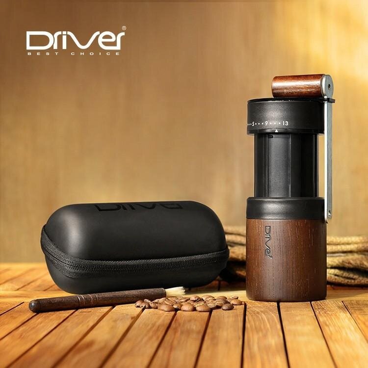 Driver - Double Bearing Telescopic Bean Grinder (With Protective Case)｜Hand Grinding Beans｜Manual Bean Grinding 