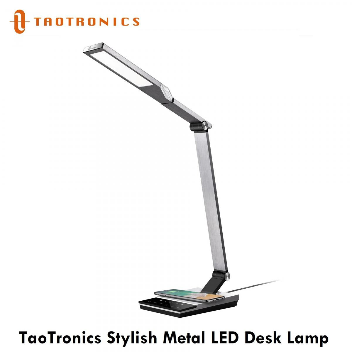 Taotronics - Adjustable Angle, Adjustable Color Temperature, Wireless Charging Stand Desk Lamp | Desk Lamp | Wireless Charging | Wireless Charging Stand TT-DL50