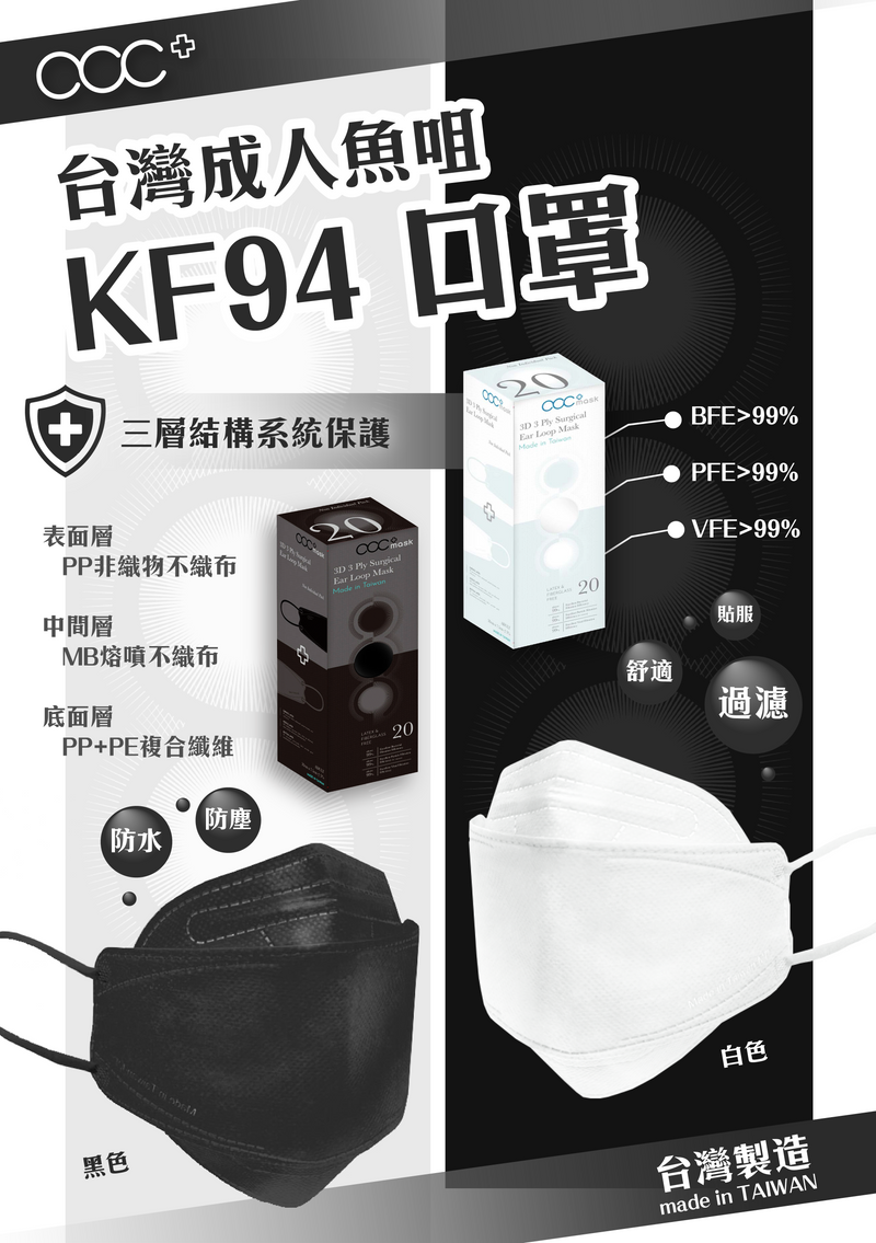 acc+ Taiwan KF94 Fish Tsui Adult Mask