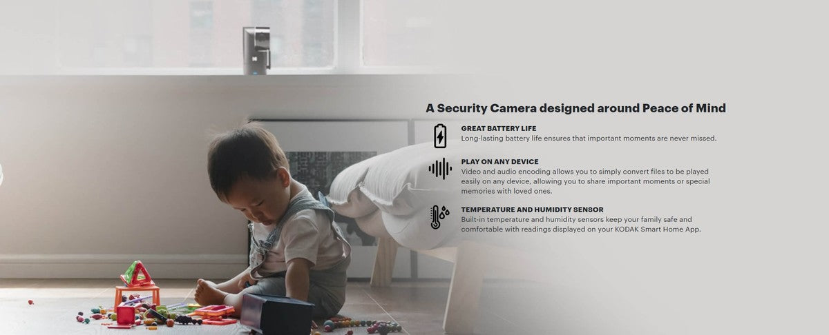 Kodak - CHERISH F685 Smart Full HD PTZ Home Camera [Licensed in Hong Kong]
