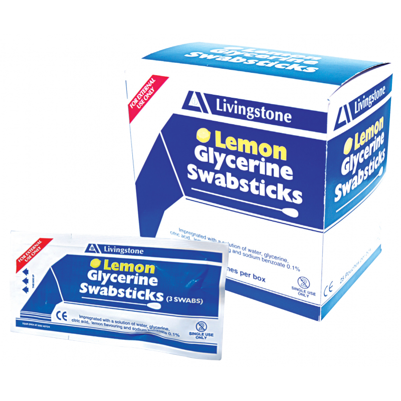 Livingstone Lemon Glycerine Swabsticks 檸檬味洗口棒