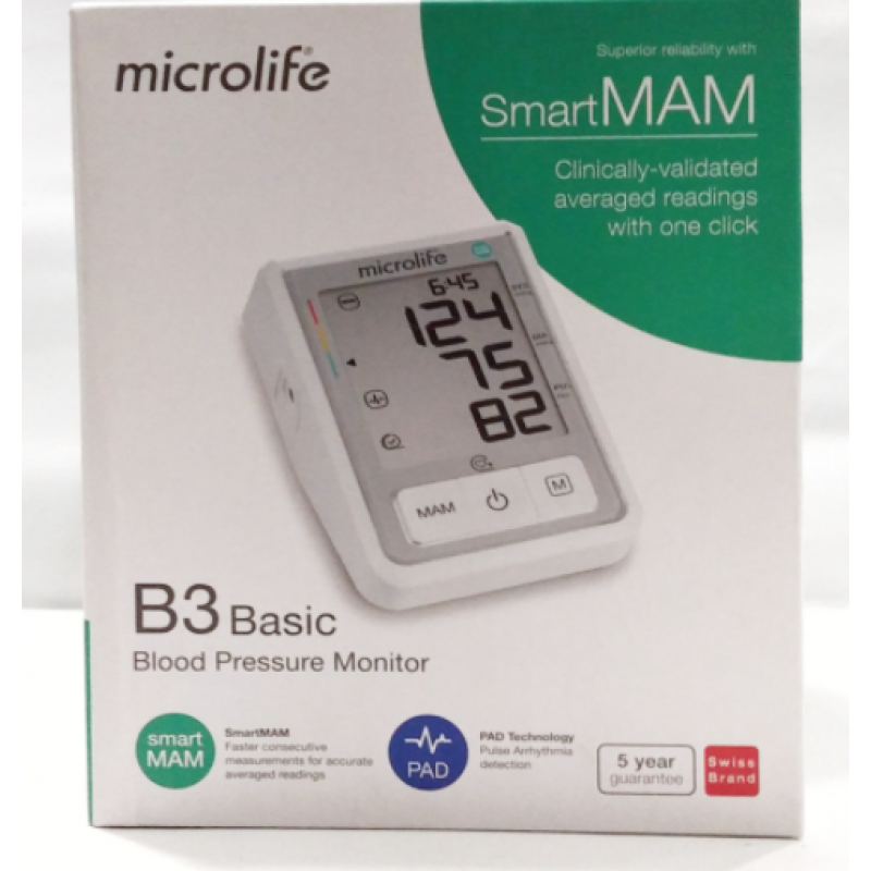 Microlife ( B3 Basic ) 電子手臂血壓計 Blood Pressure Monitor