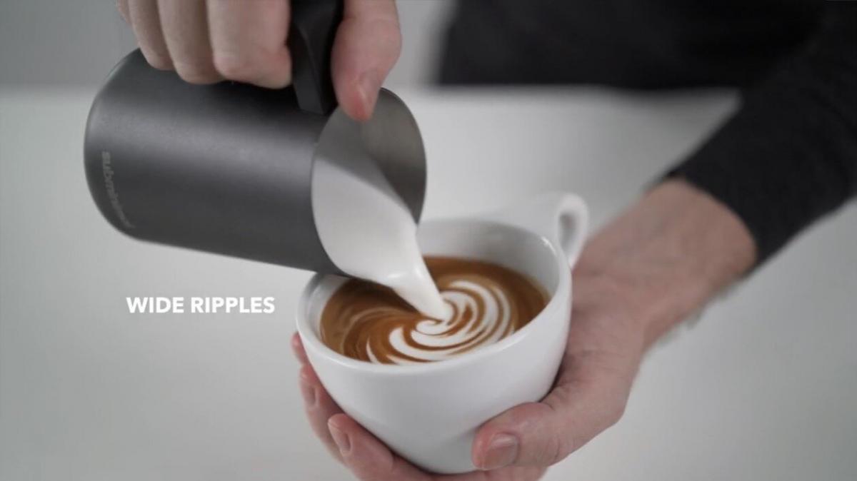 Subminimal - FlowTip Milk Jug Streamline Latte Art Steel Cup | Coffee Latte Art Cup | Latte Art Cylinder | Milk Cup | Milk Jug