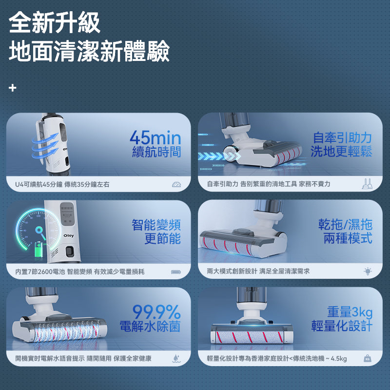 Oley U4  自帶推力洗地機