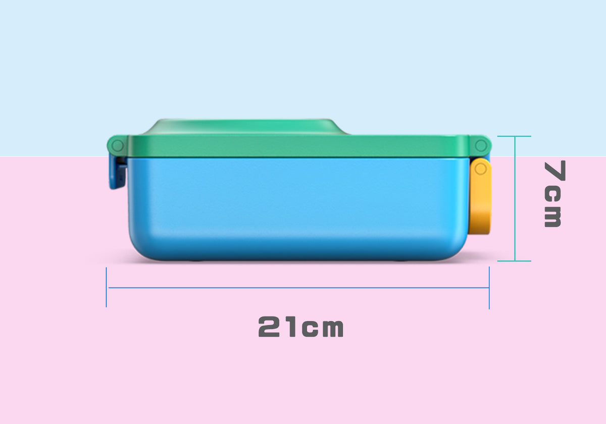 OmieBox - 保冷保熱三層防漏餐盒 - 藍色