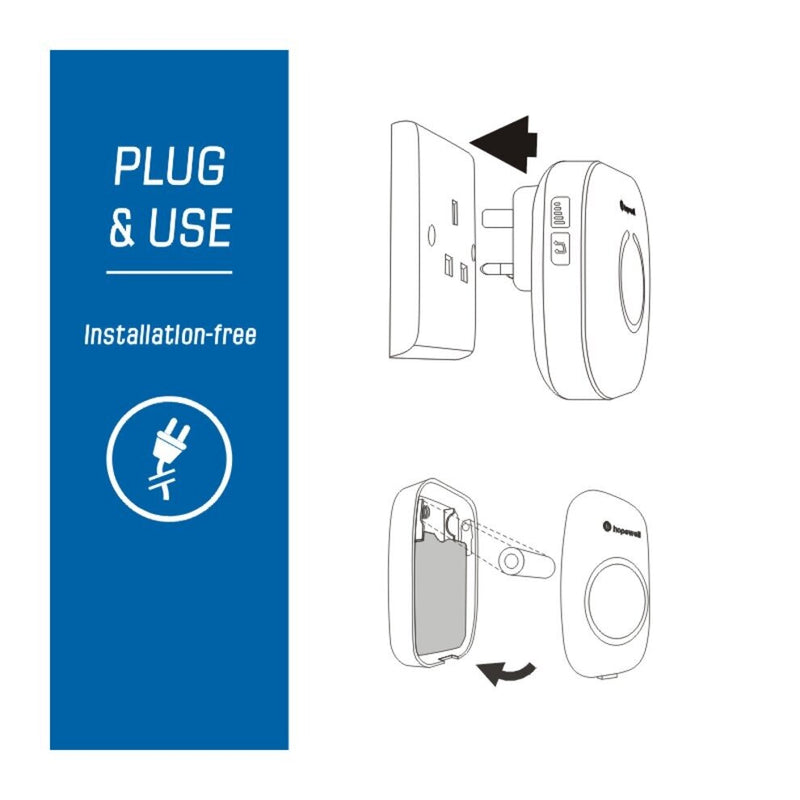 hopewell - 300 meters super wireless doorbell (plug-in type)｜door chime｜calling bell｜calling bell｜safety bell DB-8