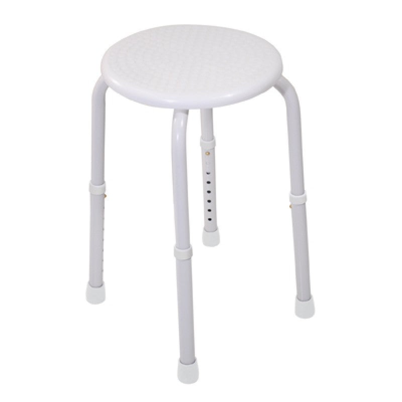 Aidapt Height Adjustable Round Bath Chair (White) Multi-Purpose Adjustable Stool