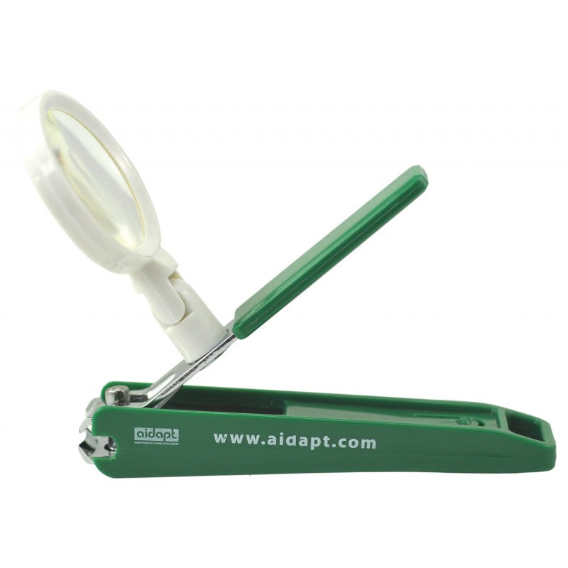 Aidapt Nail Clipper with Magnifier - Green