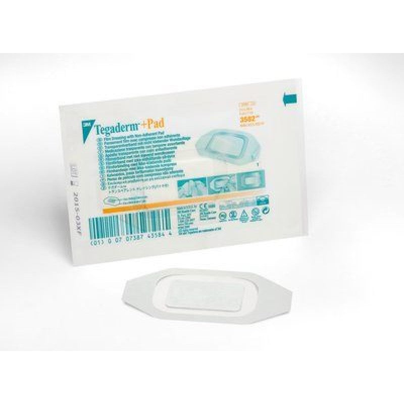 3M™ Tegaderm™ Film Dressing with Non-Adherent Pad Full-effect waterproof adhesive film application #3582