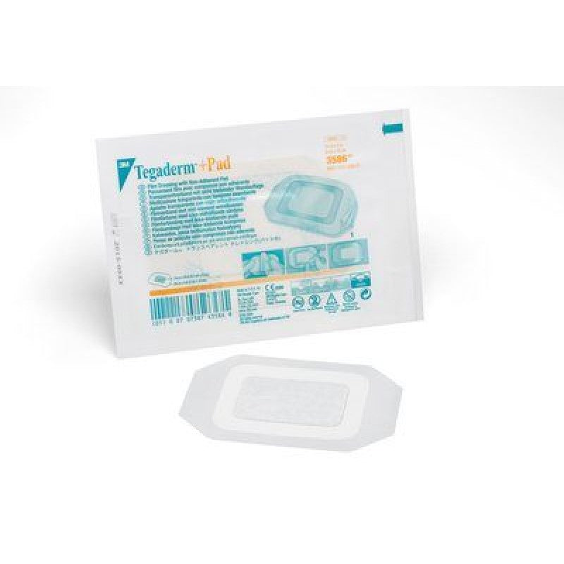 3M™ Tegaderm™ +Pad Film Dressing with Non-Adherent Pad Full-effect waterproof adhesive film application #3586