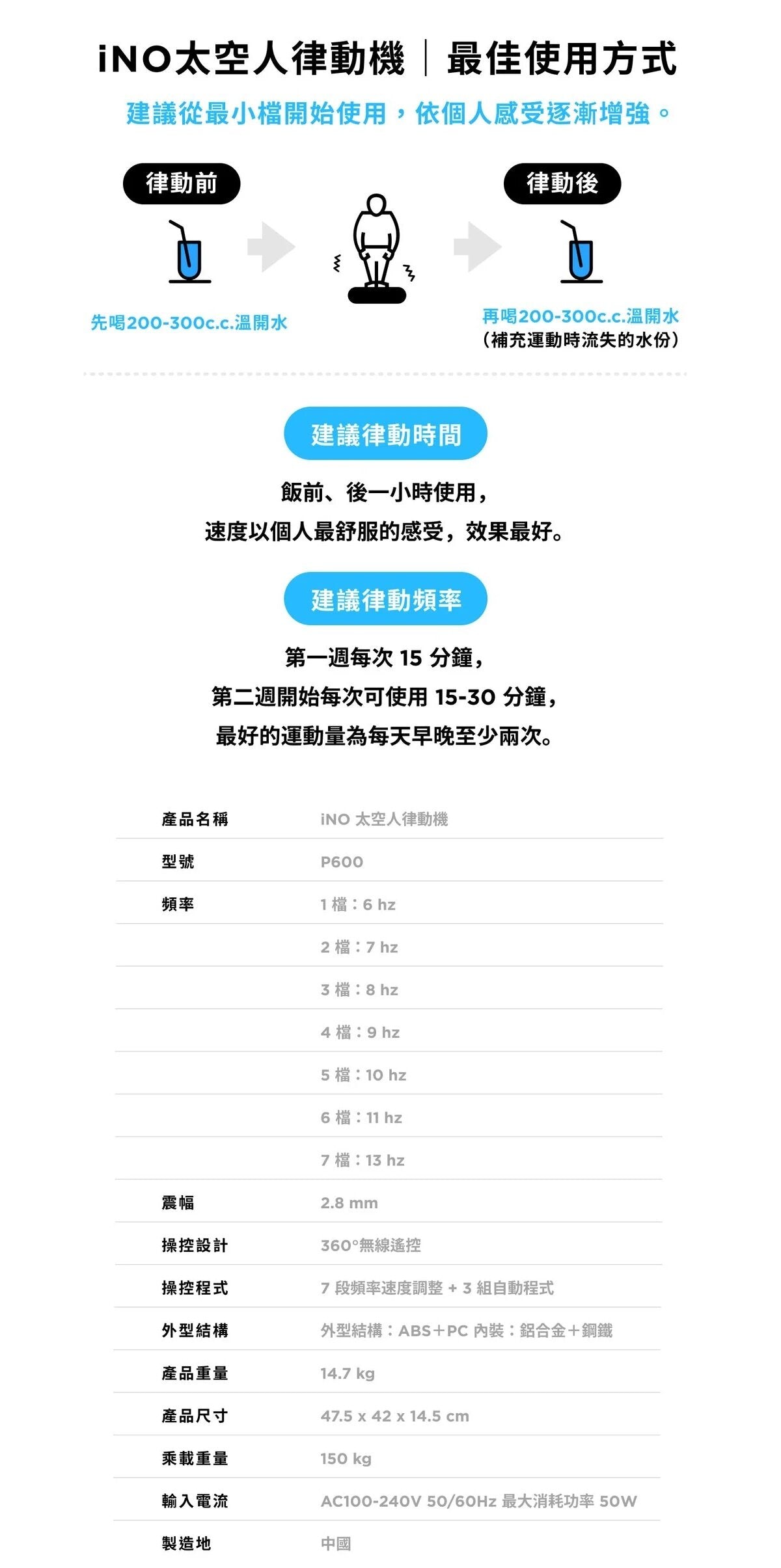 iNO - iNO Astronaut Rhythm Machine | Vertical Rhythm Machine | Whole Body Exercise | Exercise Equipment for the Elderly | Home Exercise | Promote Blood Circulation | Stretching