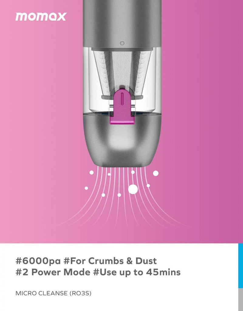 MOMAX - Micro Cleanse Portable Mini Vacuum Cleaner [RO3] [Hong Kong Licensed]