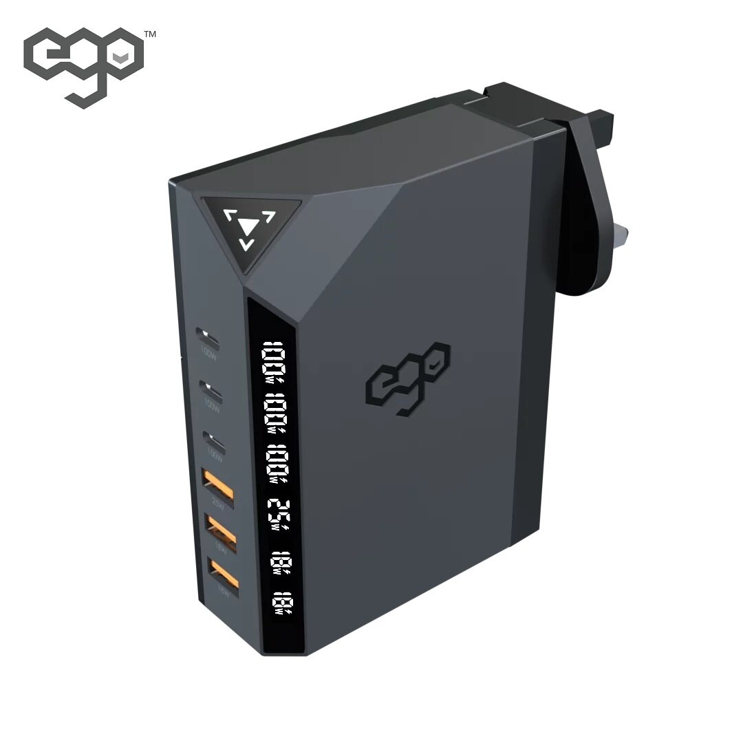 Ego - EXINNO 120W instant output display 6-hole USB charger EX120｜Charger socket｜Quick Fork Fire Bull｜PD｜PPS｜QC5+