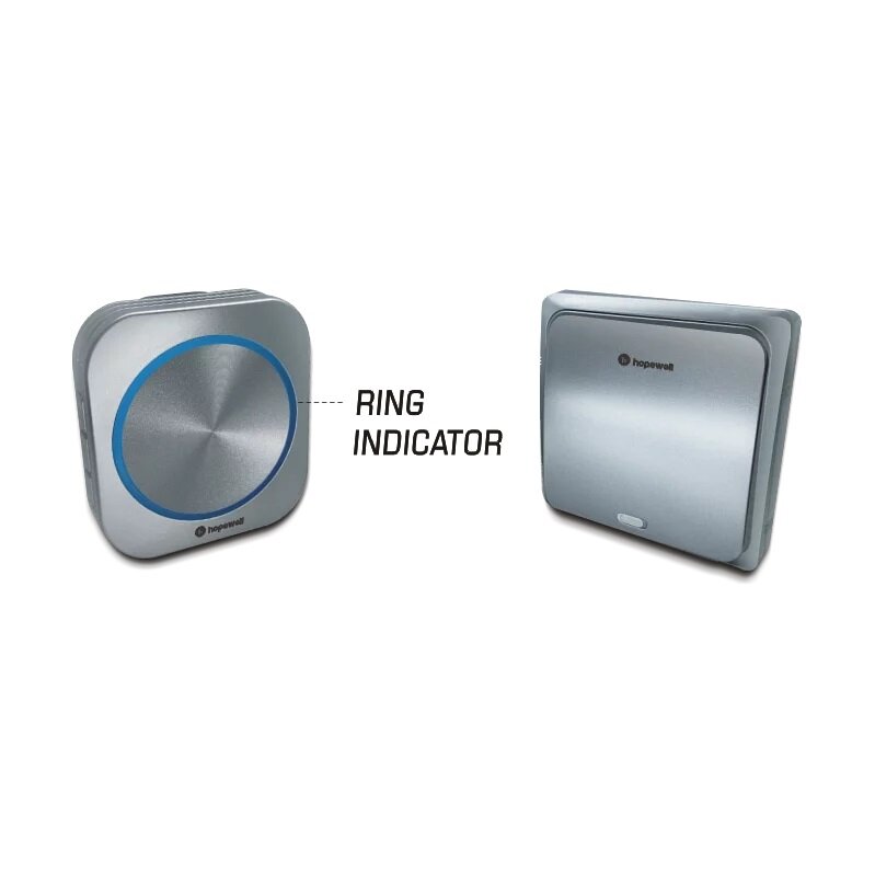 Hopewell - 200 Meter Strong Battery-Free Wireless Doorbell (Plug-in Type) | Door Bell | Call Bell | Call Bell | Safety Bell DF-3311C 