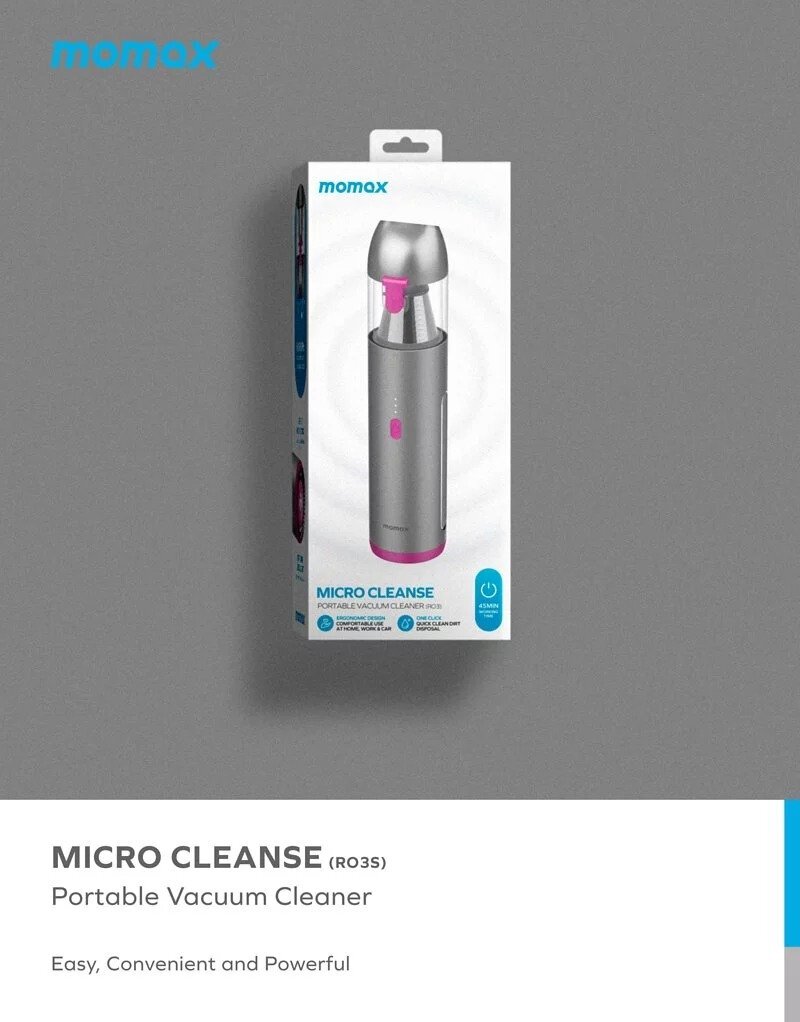 MOMAX - Micro Cleanse 便携式迷你吸塵器 [RO3]【香港行貨】