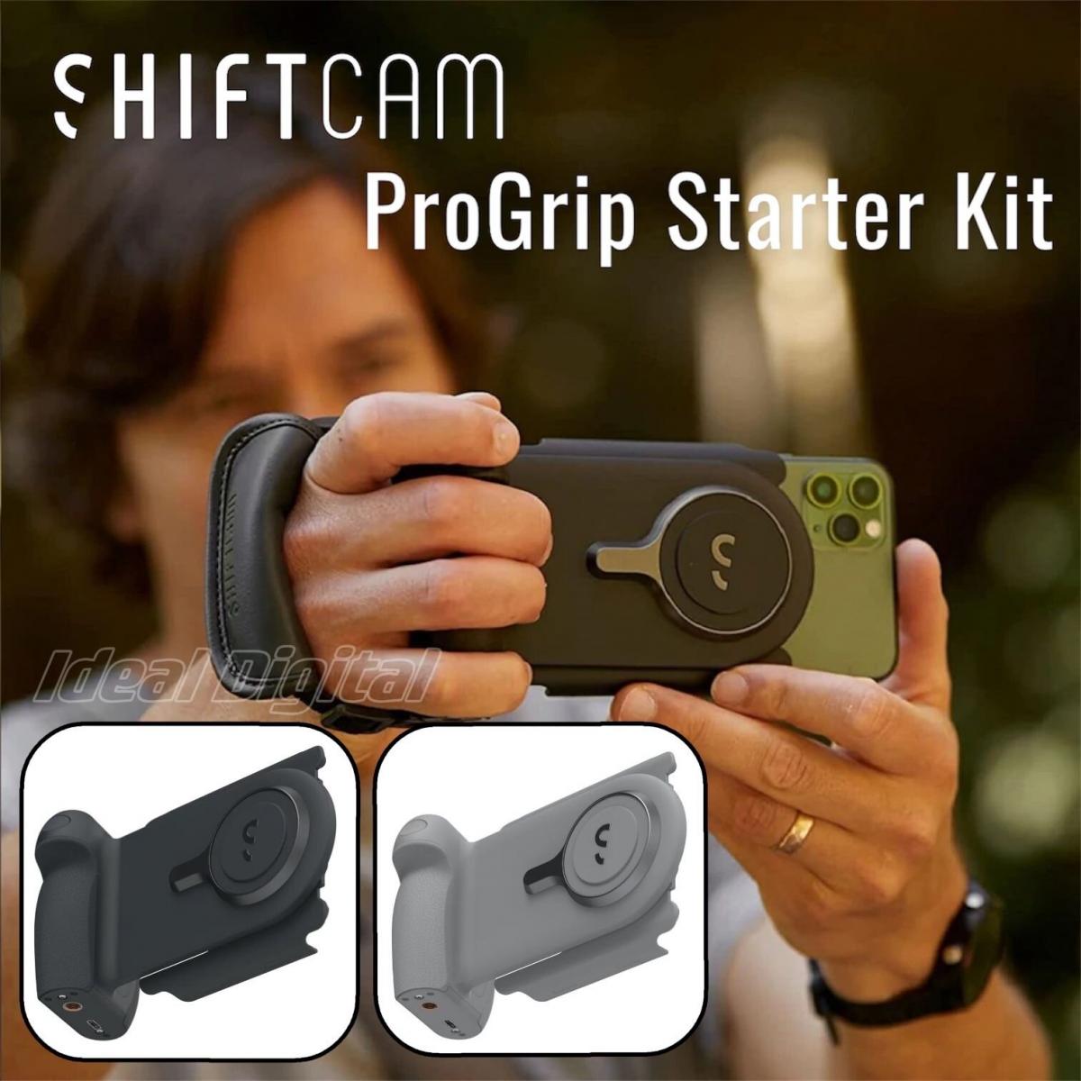 SHIFTCAM - ProGrip Starter Kit 攝影握把｜無線充電座｜行動電源｜手機拍攝支架｜人體工學｜藍牙快門按鈕